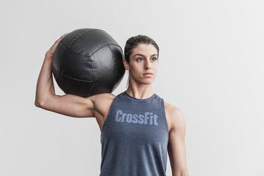 Nobull Crossfit® High-Neck Women's Tank Tops Navy | Australia (CF4950)
